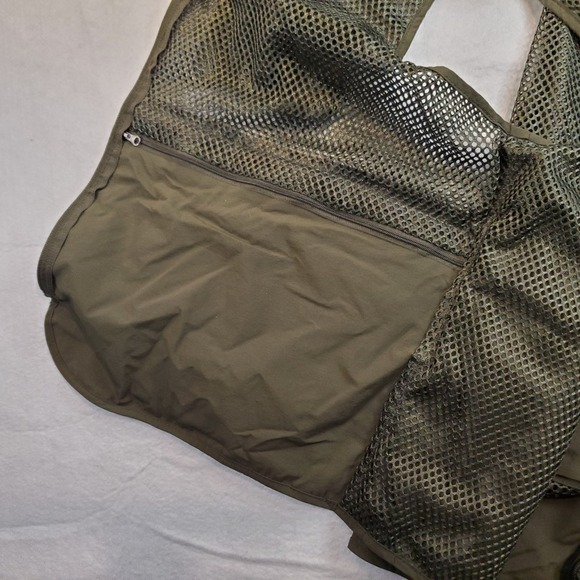 Outdoor Flygo Men Utility Fishing Vest Green Mesh Multi-Pocket Size XL - Picture 7 of 10